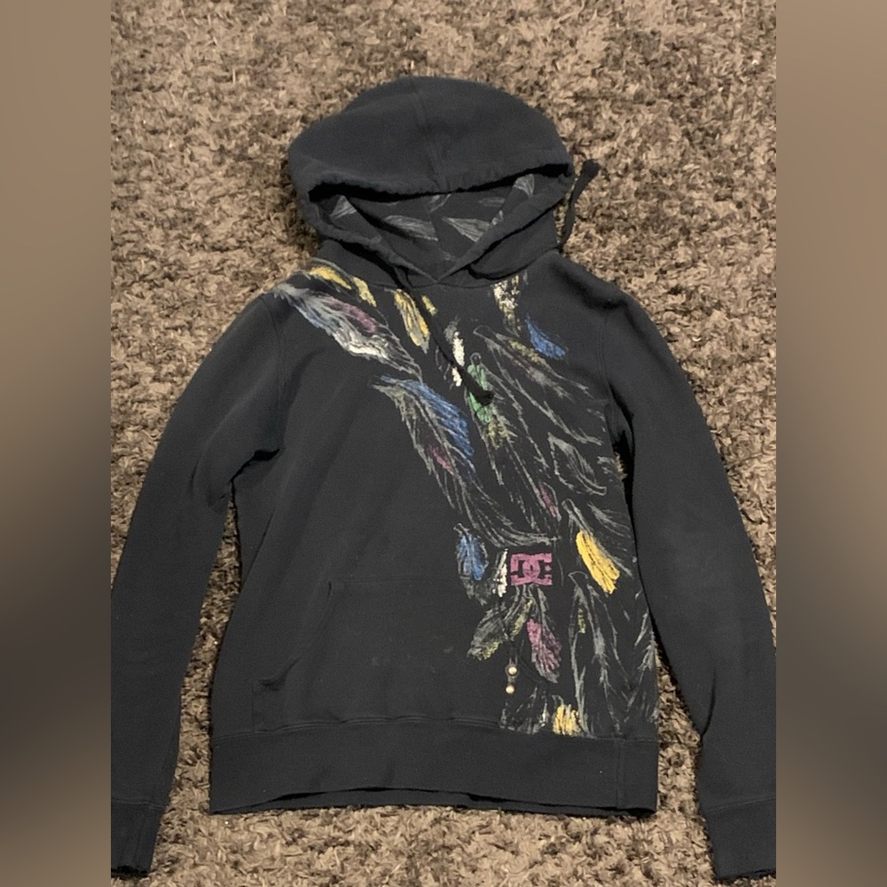DC Black Multicolor Graphic Hoodie
